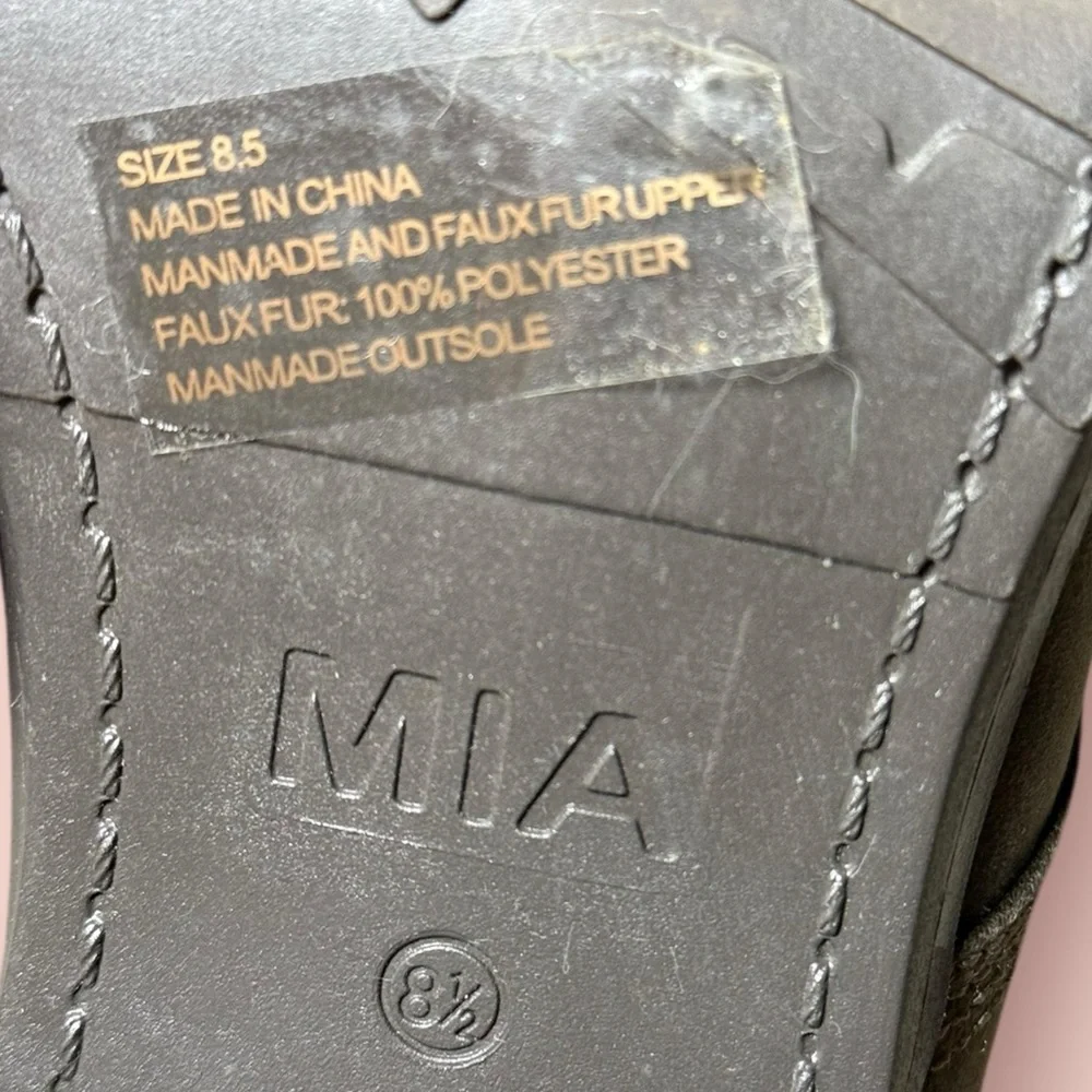 MIA Faux Fur Lace-Up Ankle Boots | Size 8.5 - Picture 11 of 12